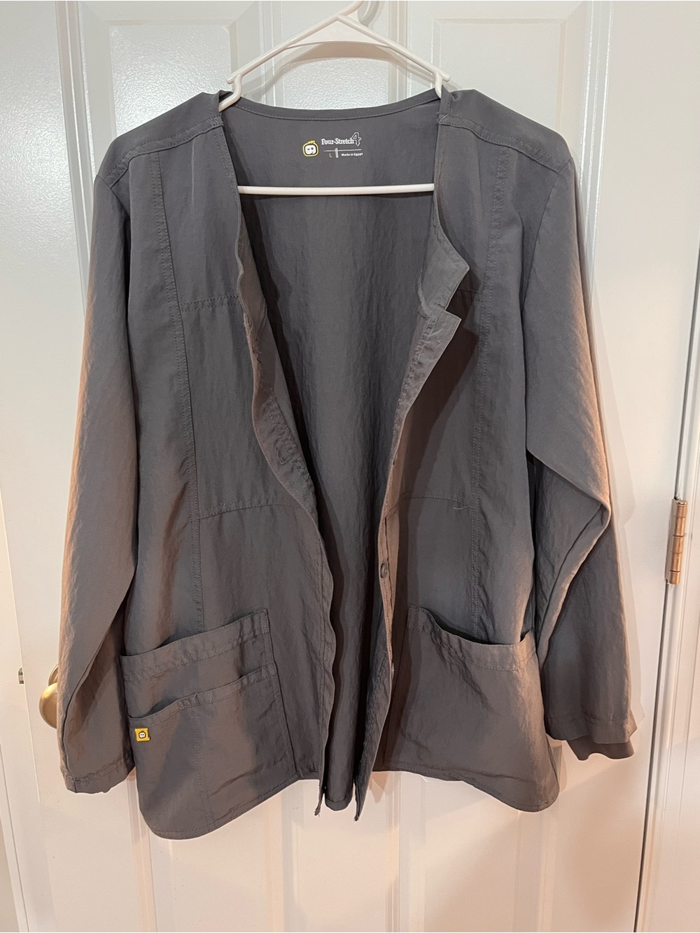 WonderWink Gray Open-Front Medical Scrub Blazer